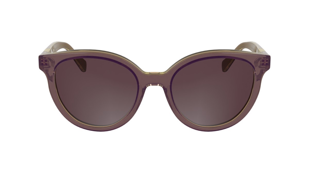 Occhiali da sole Longchamp LO773S (506) colore glitter purple forma rotondo lenti solid purple