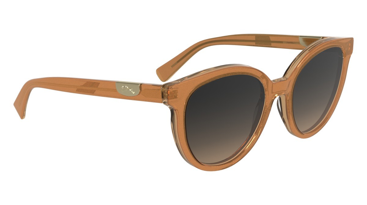 Occhiali da sole Longchamp LO773S (845) colore glitter orange forma rotondo lenti gradient grey orange