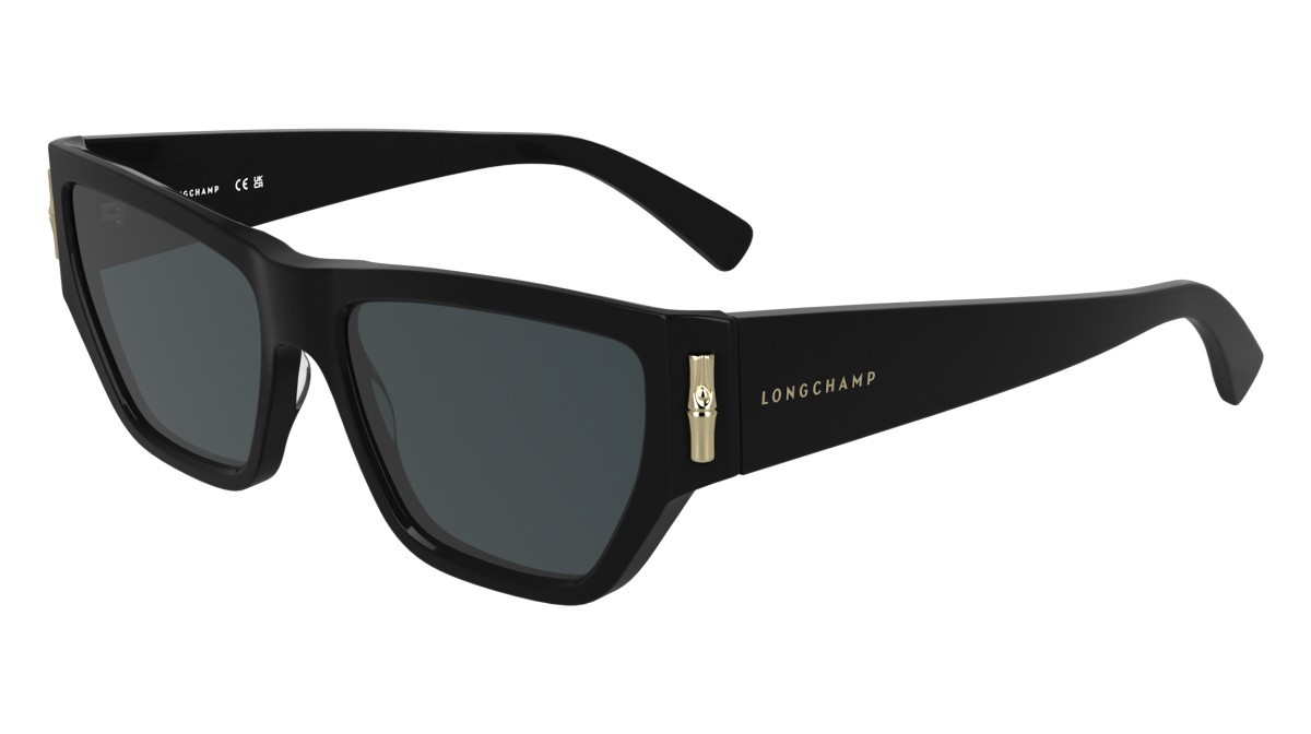 Sonnenbrillen Longchamp LO774S (001) farbe black form rechteckig gläser solid grey