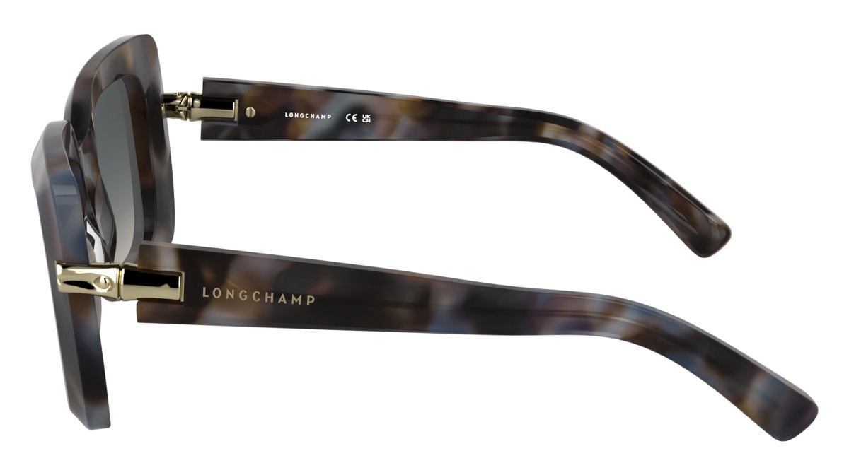 Sunglasses Longchamp LO776S (430) color blue havana shape rectangle lenses gradient blue rose