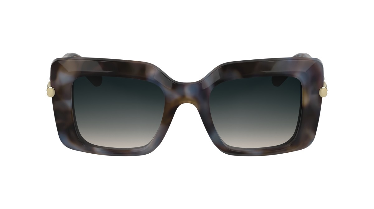 Sunglasses Longchamp LO776S (430) color blue havana shape rectangle lenses gradient blue rose