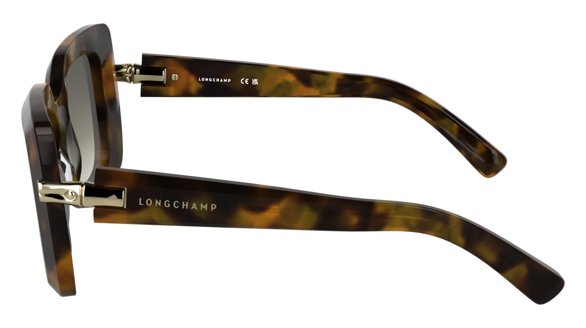 Occhiali da sole Longchamp LO776S N (205) colore brown green havana forma rettangolare 
