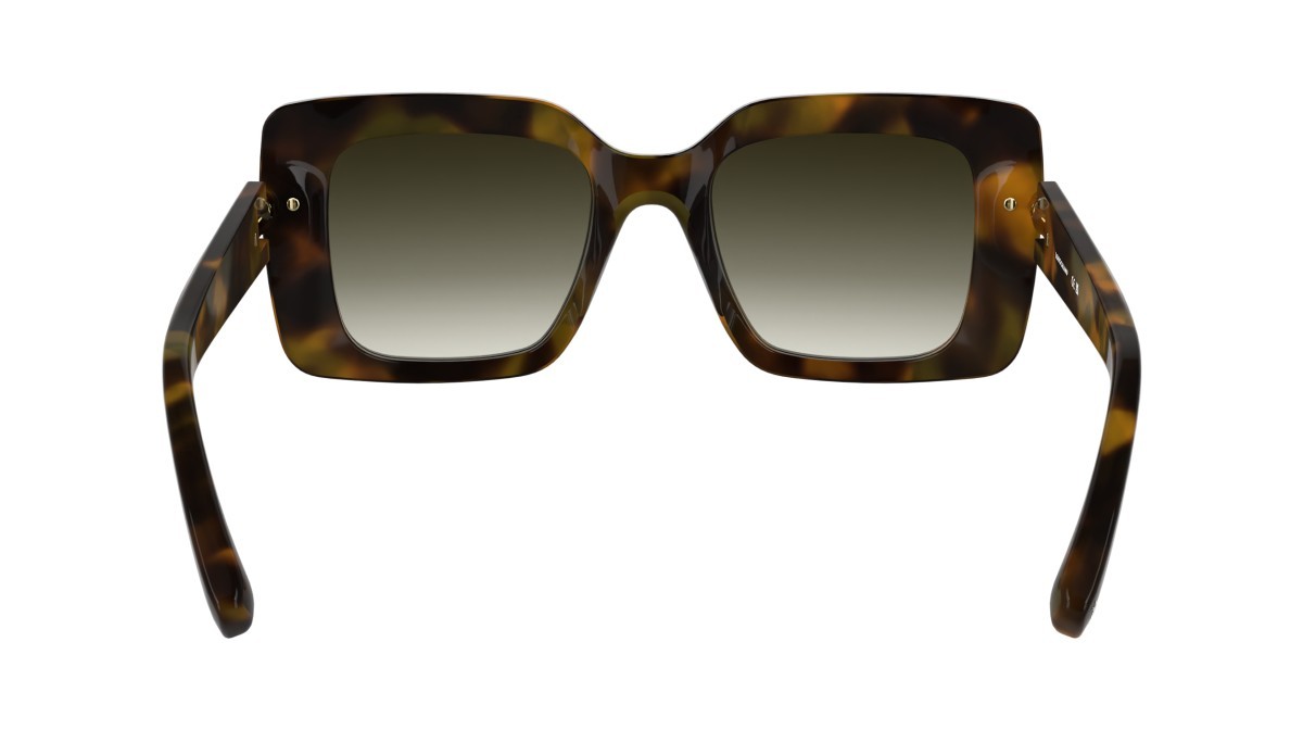 Occhiali da sole Longchamp LO776S N (205) colore brown green havana forma rettangolare 