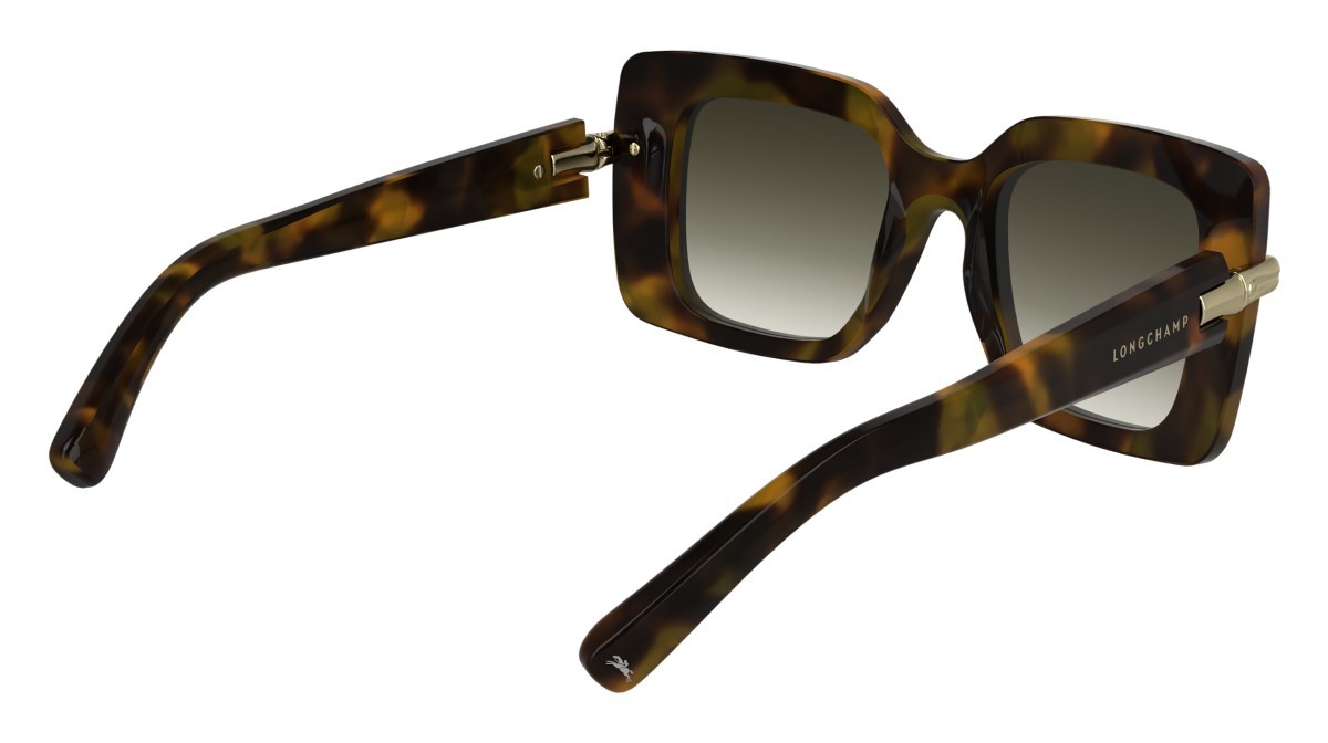 Occhiali da sole Longchamp LO776S N (205) colore brown green havana forma rettangolare 