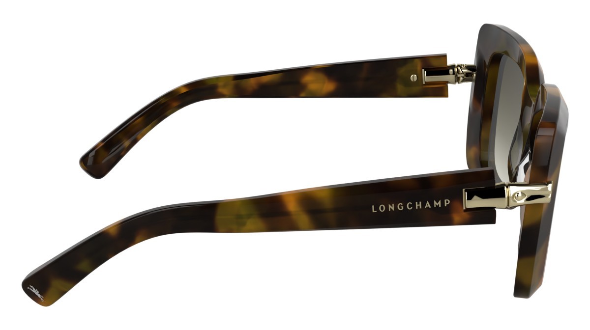 Occhiali da sole Longchamp LO776S N (205) colore brown green havana forma rettangolare 