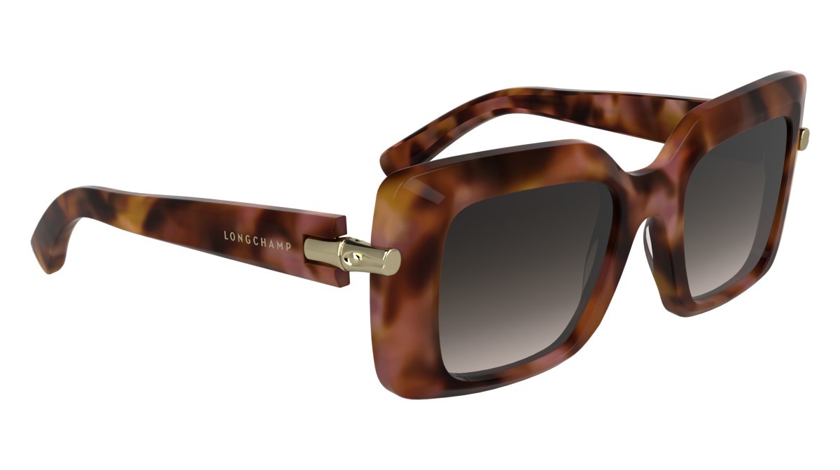 Sunglasses Longchamp LO776S N (690) color rose havana shape rectangle 