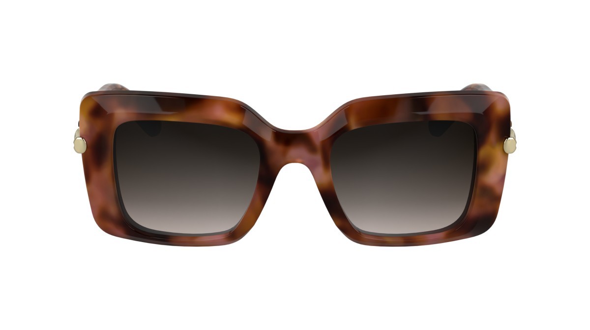 Sunglasses Longchamp LO776S N (690) color rose havana shape rectangle 