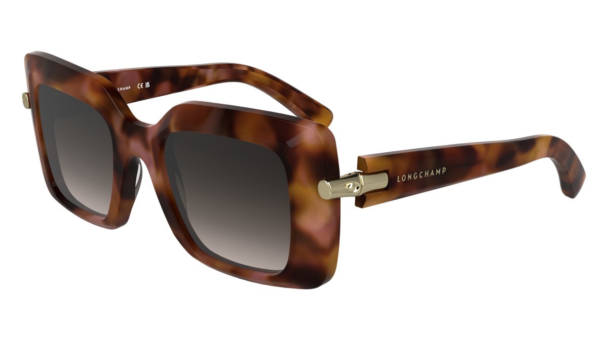 Sunglasses Longchamp LO776S N (690) color rose havana shape rectangle 
