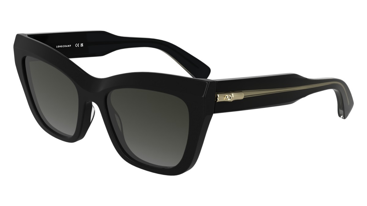 Occhiali da sole Longchamp LO777S (001) colore black forma cat eye lenti gradient grey