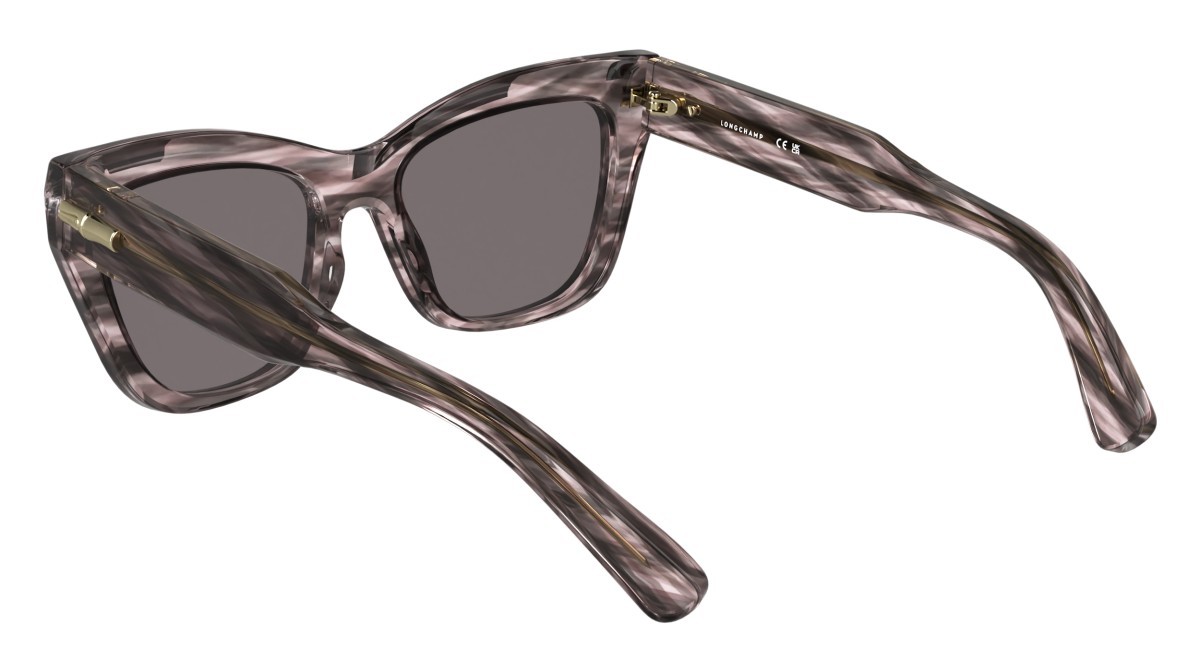 Occhiali da sole Longchamp LO777S (616) colore striped rose forma cat eye lenti solid smtruee