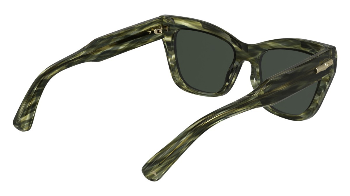 Occhiali da sole Longchamp LO777S N (308) colore striped green forma cat eye 
