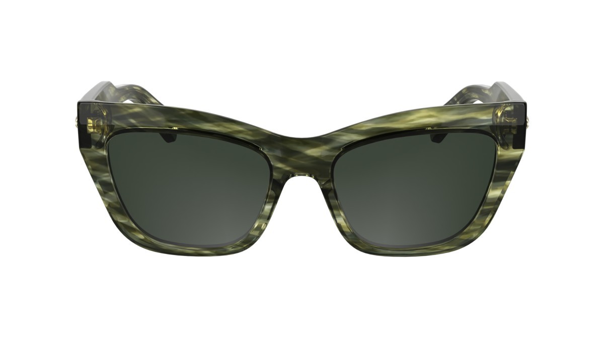 Occhiali da sole Longchamp LO777S N (308) colore striped green forma cat eye 