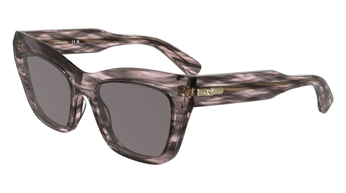 Occhiali da sole Longchamp LO777S N (616) colore striped rose forma cat eye 