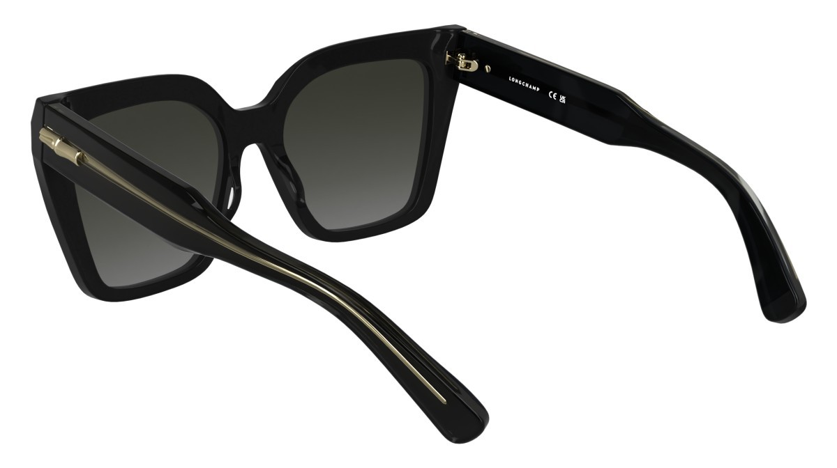 Occhiali da sole Longchamp LO778S (001) colore black forma farfalla lenti gradient grey