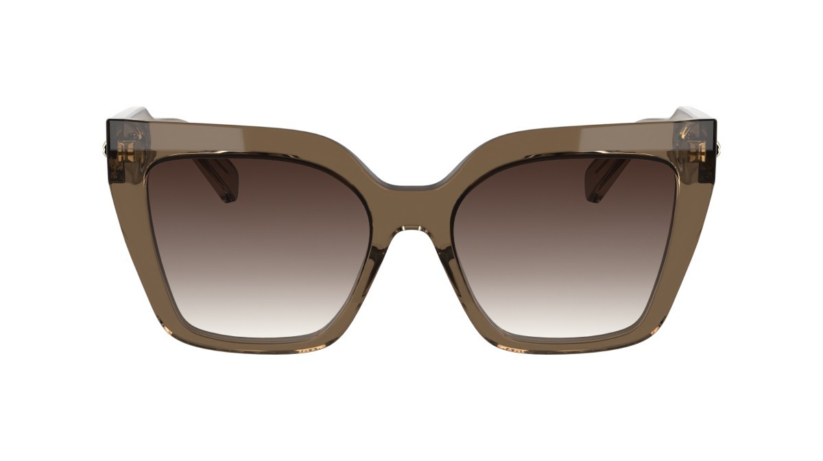 Occhiali da sole Longchamp LO778S (272) colore transparent nude forma farfalla lenti gradient burgundy