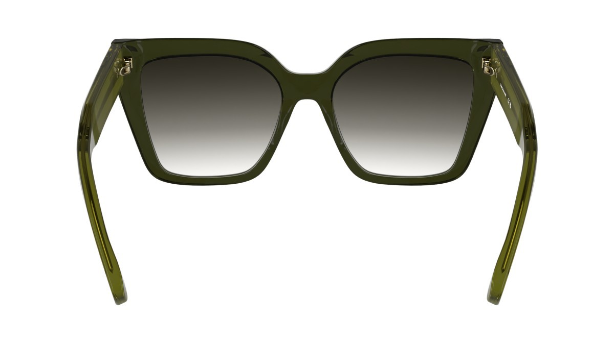 Occhiali da sole Longchamp LO778S (300) colore transparent green forma farfalla lenti gradient brown