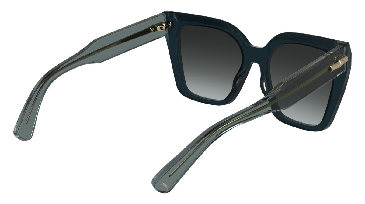 Occhiali da sole Longchamp LO778S (400) colore transparent blue forma farfalla lenti gradient smoke