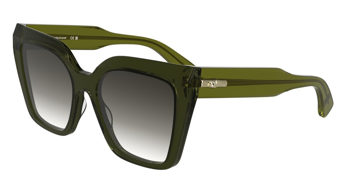 Sunglasses Longchamp LO778S N (300) color transparent green shape butterfly 