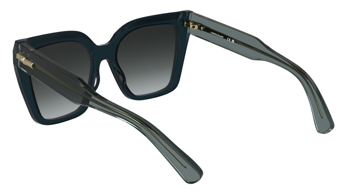Occhiali da sole Longchamp LO778S N (400) colore transparent blue forma farfalla 