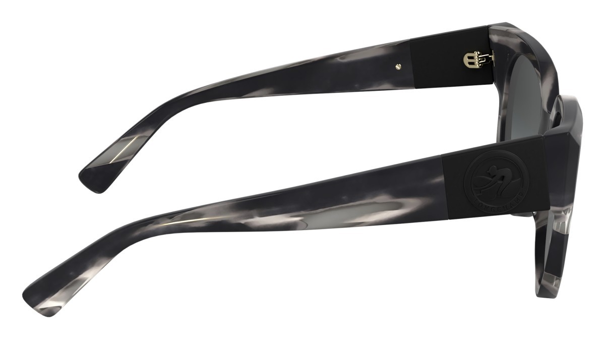 Sonnenbrillen Longchamp LO779S (008) farbe striped black form rund gläser gradient grey