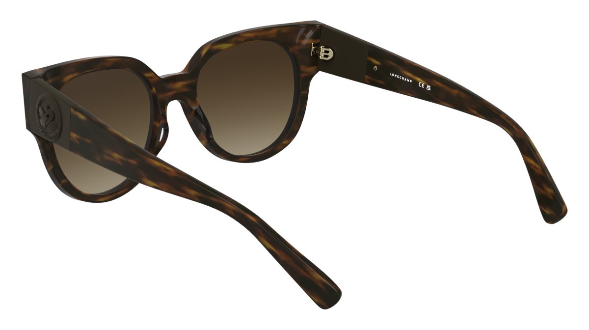 Occhiali da sole Longchamp LO779S N (211) colore striped brown forma rotondo 