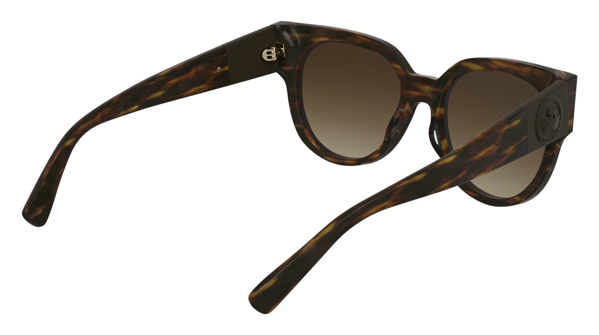 Occhiali da sole Longchamp LO779S N (211) colore striped brown forma rotondo 