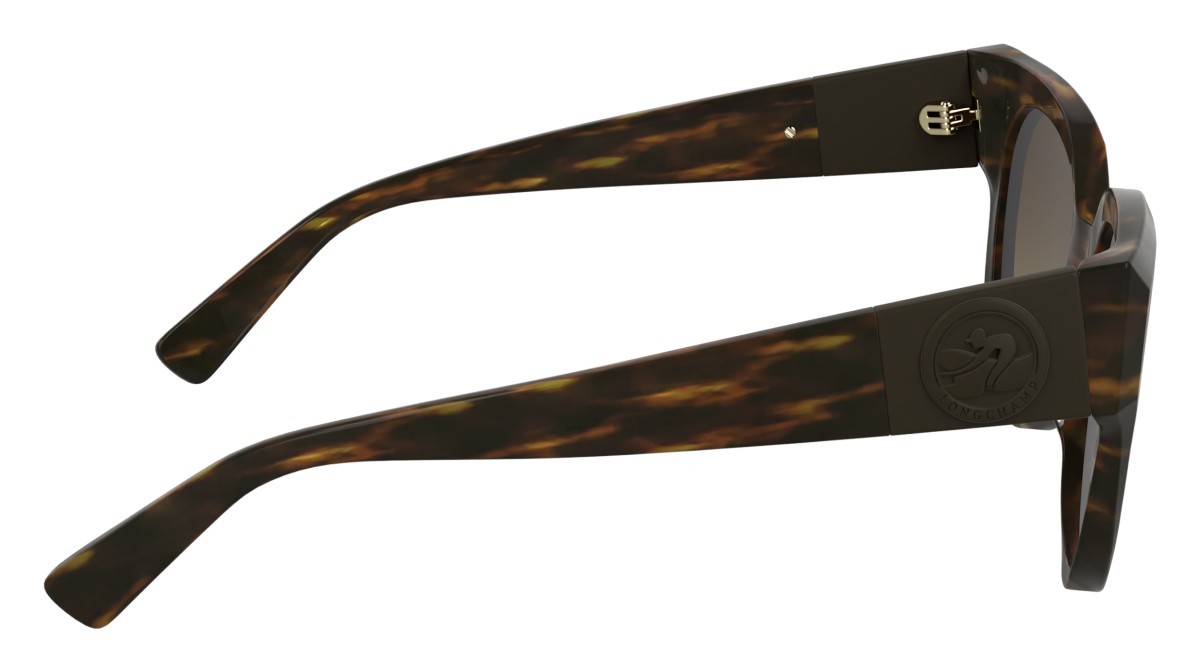 Occhiali da sole Longchamp LO779S N (211) colore striped brown forma rotondo 