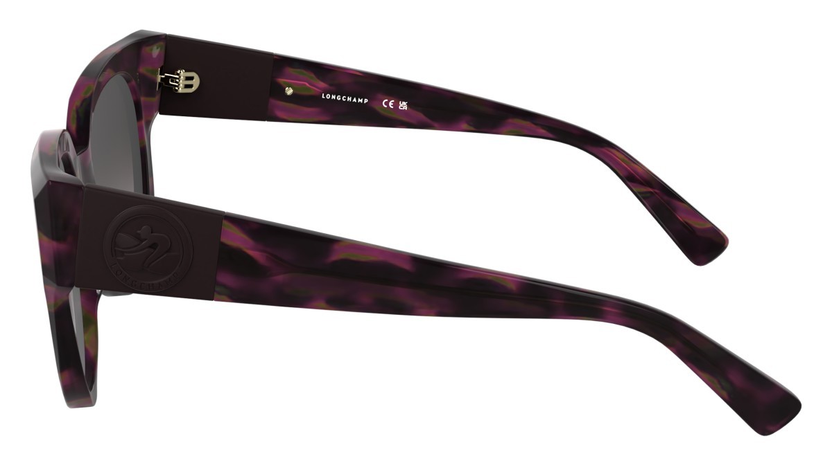 Occhiali da sole Longchamp LO779S N (234) colore textured brown/purple/rose forma rotondo 