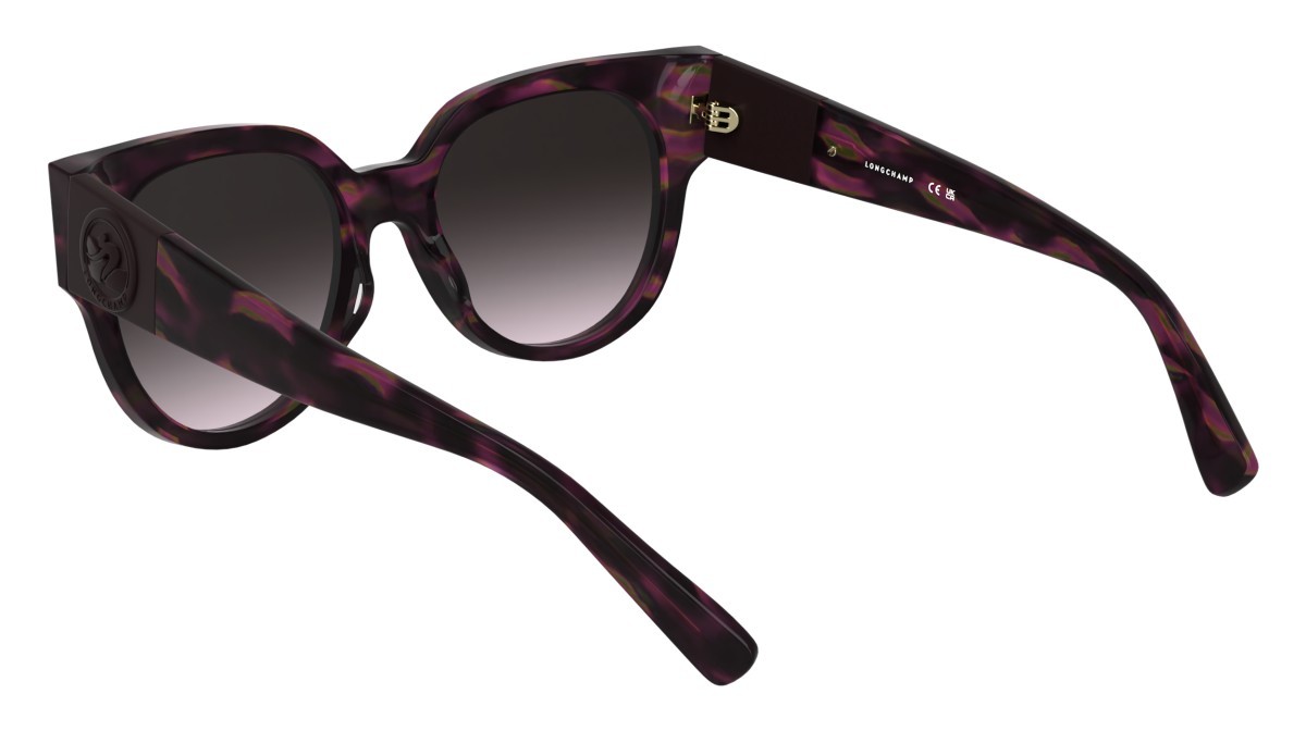 Occhiali da sole Longchamp LO779S N (234) colore textured brown/purple/rose forma rotondo 