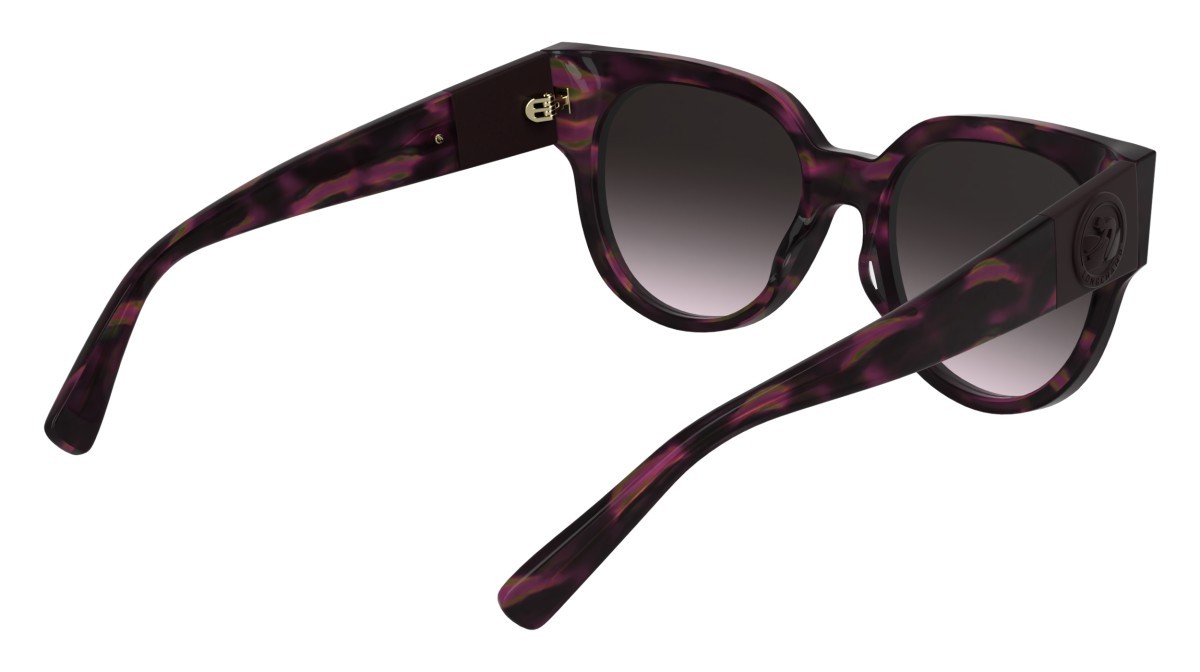 Occhiali da sole Longchamp LO779S N (234) colore textured brown/purple/rose forma rotondo 