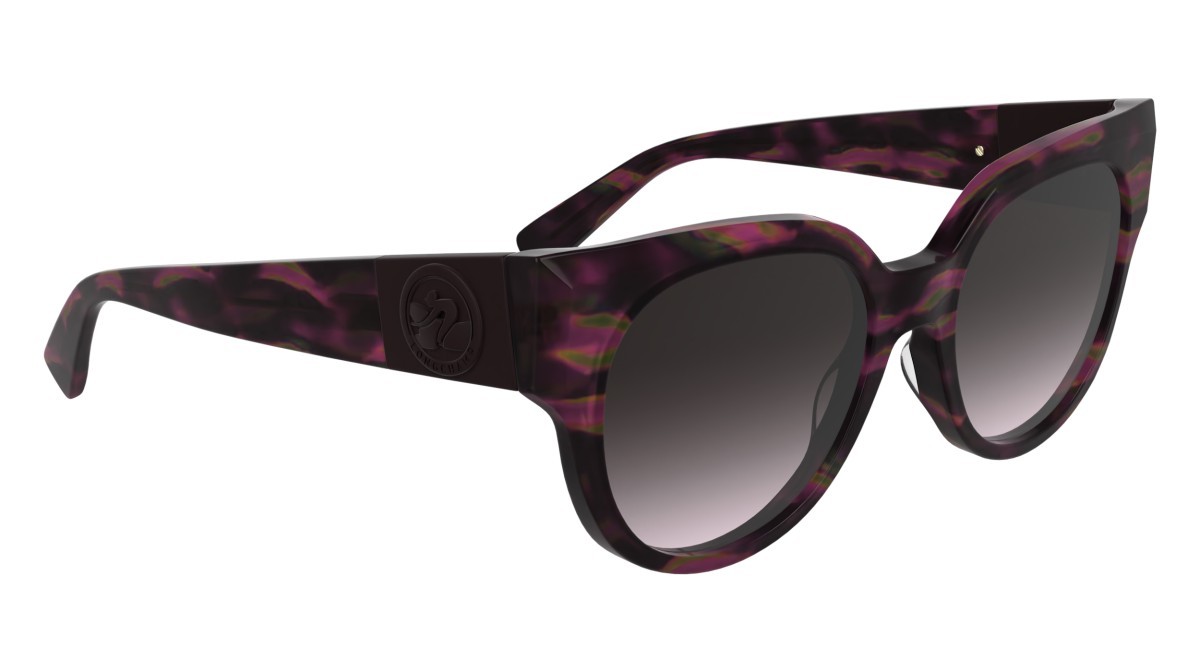 Occhiali da sole Longchamp LO779S N (234) colore textured brown/purple/rose forma rotondo 