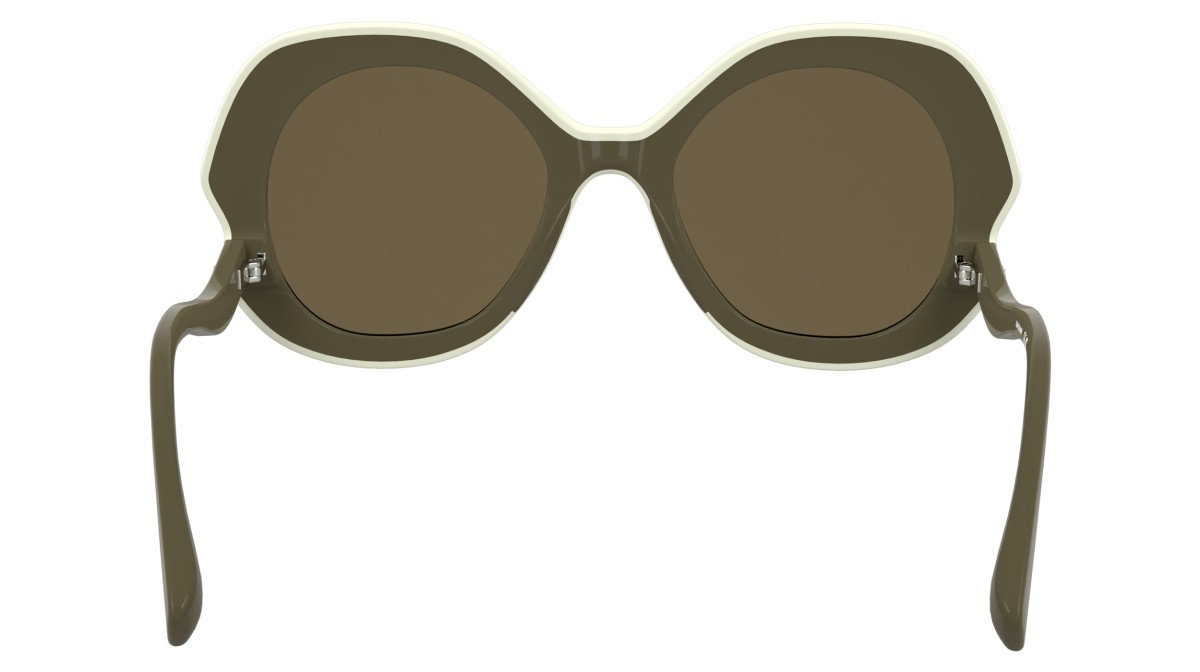 Occhiali da sole Longchamp LO780S (319) colore khaki forma ovale lenti solid dark caramel