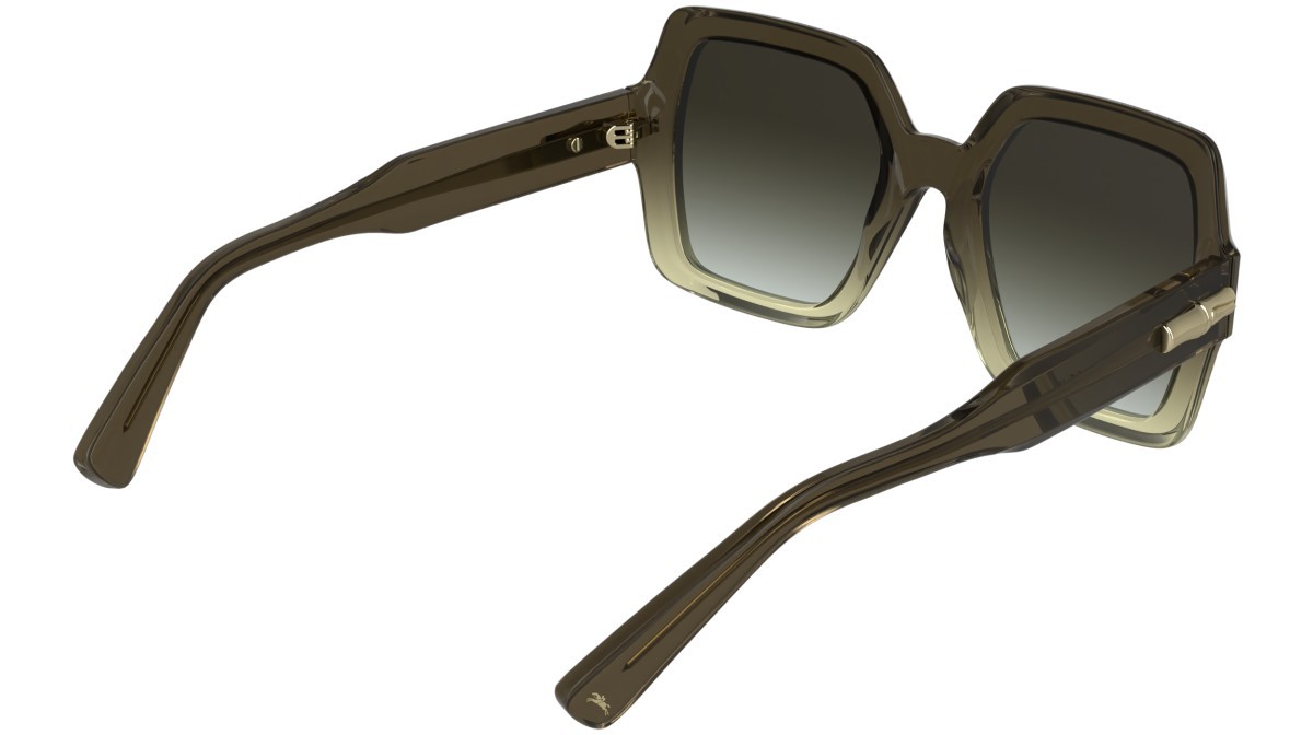 Occhiali da sole Longchamp LO790S (207) colore transparent gradient brown/yel forma quadrato lenti gradient khaki