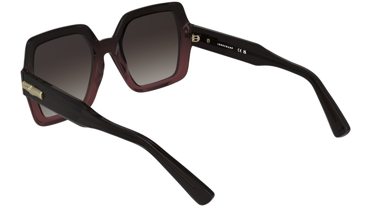 Occhiali da sole Longchamp LO790S (604) colore transparent gradient burgundy forma quadrato lenti gradient burgundy