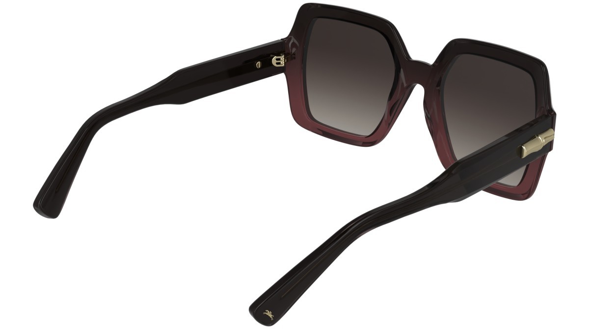 Occhiali da sole Longchamp LO790S (604) colore transparent gradient burgundy forma quadrato lenti gradient burgundy