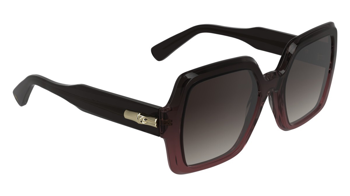 Occhiali da sole Longchamp LO790S (604) colore transparent gradient burgundy forma quadrato lenti gradient burgundy