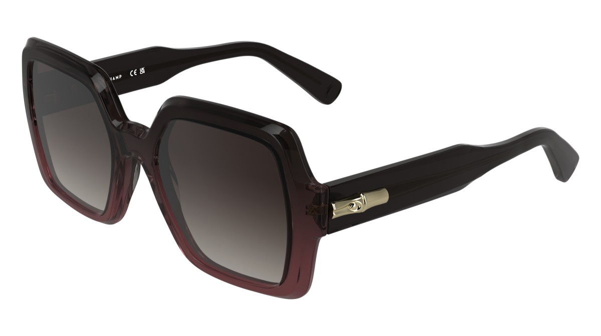 Occhiali da sole Longchamp LO790S (604) colore transparent gradient burgundy forma quadrato lenti gradient burgundy