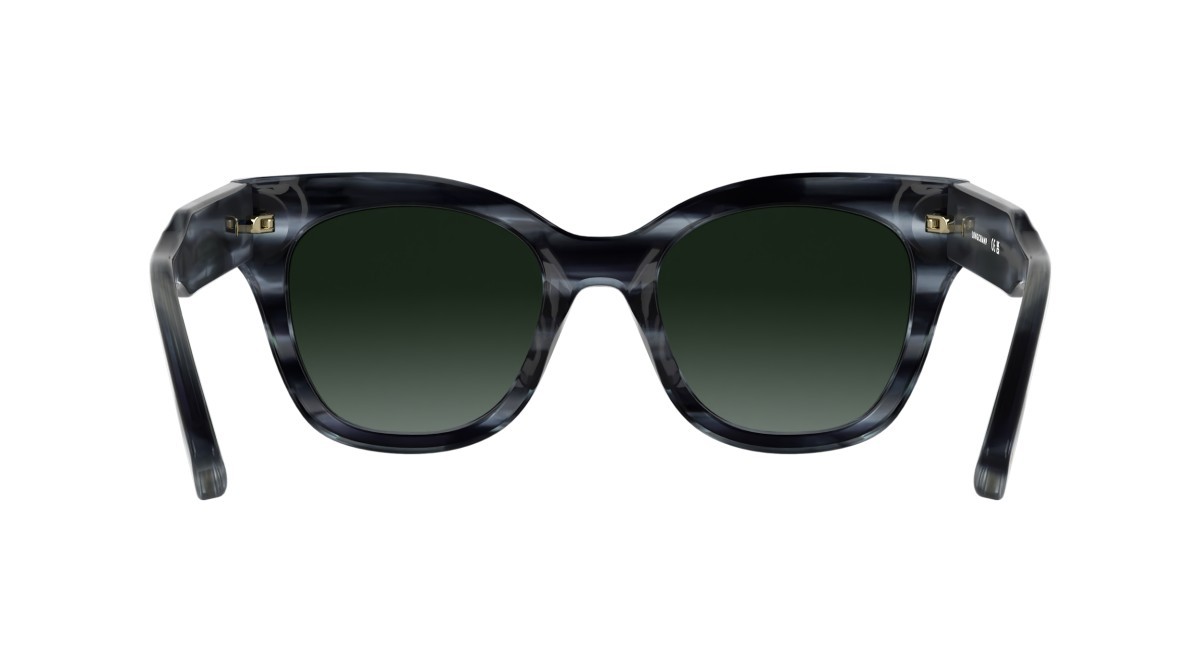Occhiali da sole Longchamp LO791S (036) colore striped grey forma quadrato lenti grad green