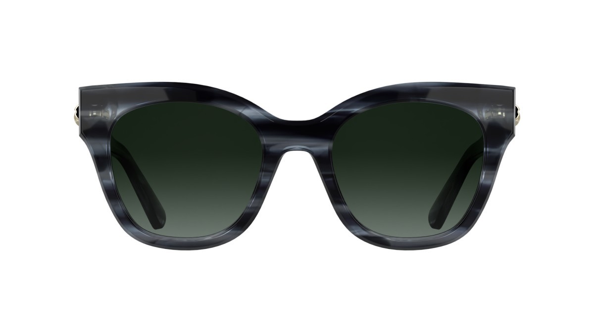 Occhiali da sole Longchamp LO791S (036) colore striped grey forma quadrato lenti grad green