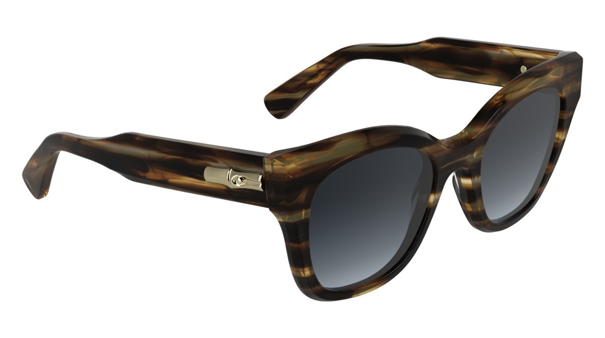 Occhiali da sole Longchamp LO791S (211) colore striped brown forma quadrato lenti gradient blue