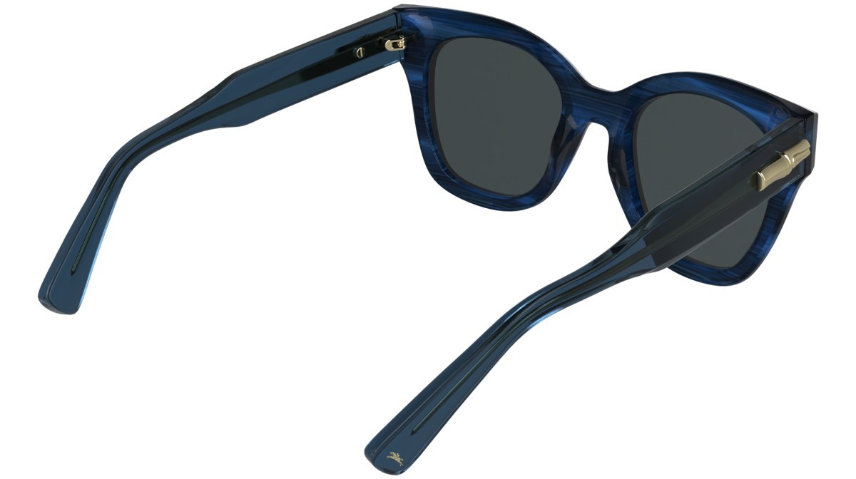 Occhiali da sole Longchamp LO791S (407) colore striped blue forma quadrato lenti solid grey