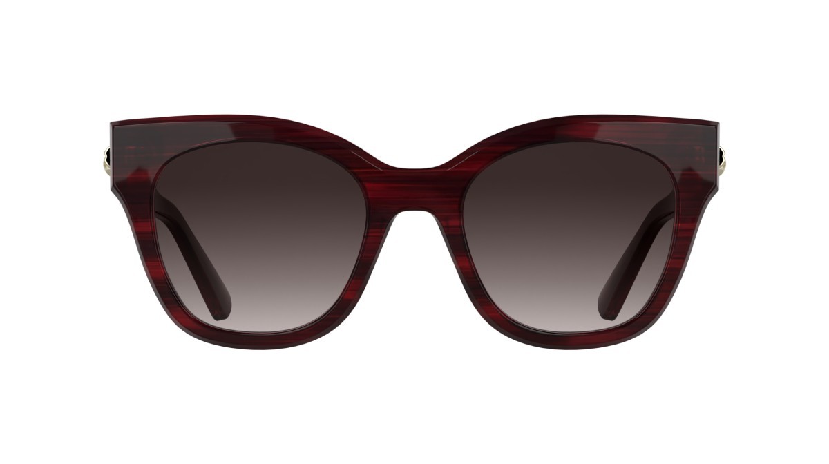 Occhiali da sole Longchamp LO791S (614) colore striped burgundy forma quadrato lenti gradient wine