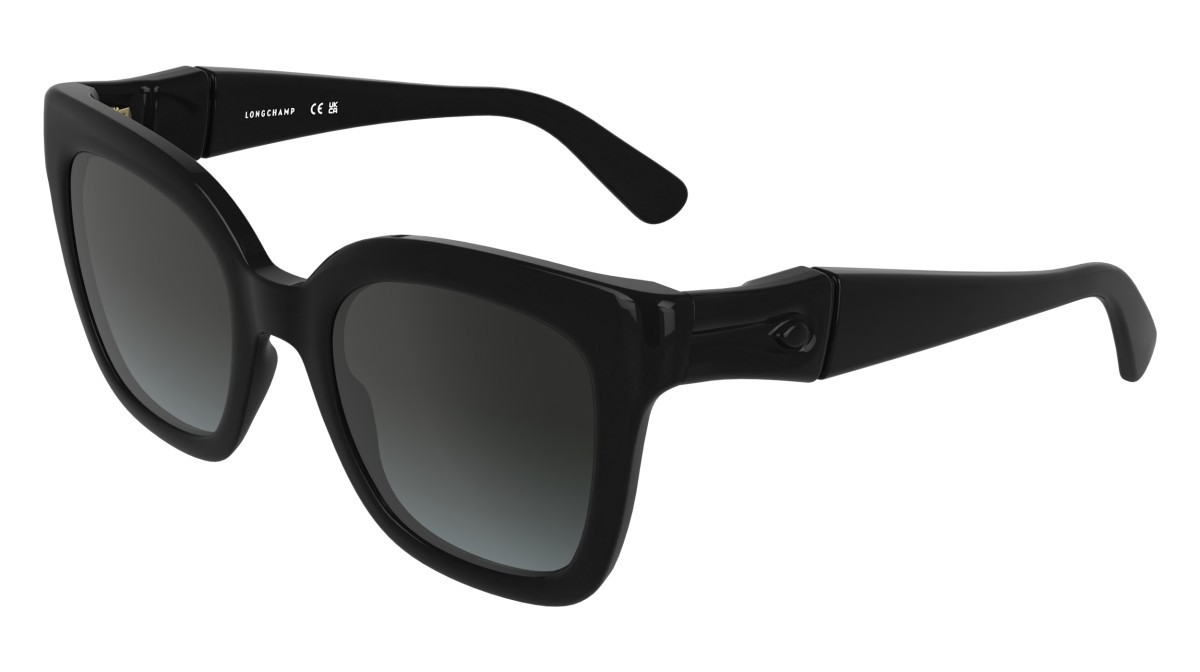 Occhiali da sole Longchamp LO793S (001) colore black forma rettangolare lenti gradient grey