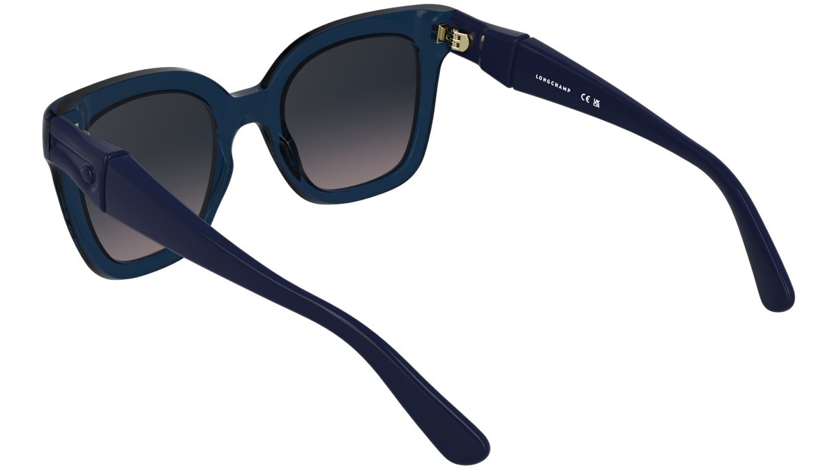 Occhiali da sole Longchamp LO793S (400) colore transparent blue forma rettangolare lenti gradient blue rose