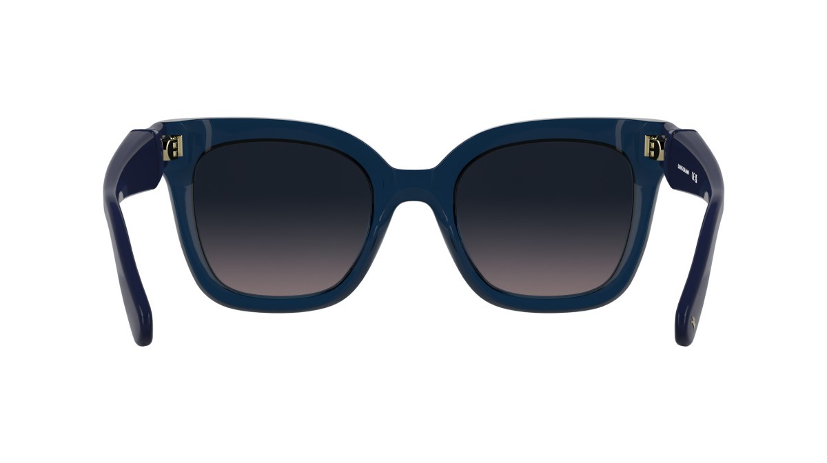 Occhiali da sole Longchamp LO793S (400) colore transparent blue forma rettangolare lenti gradient blue rose