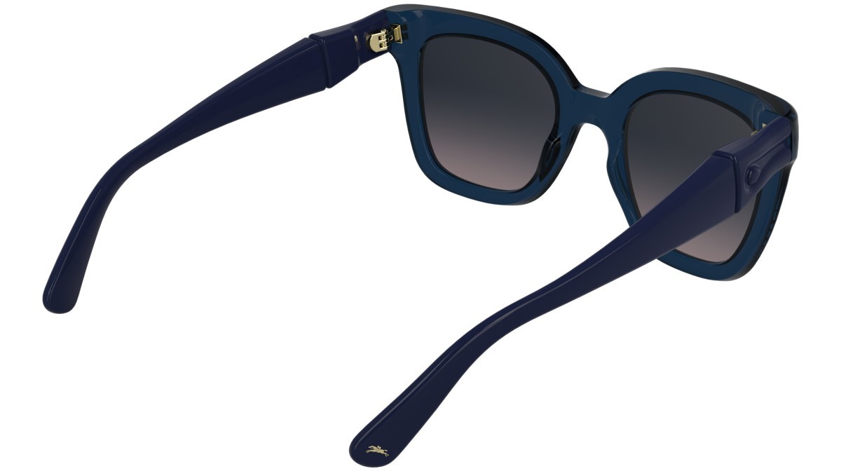 Occhiali da sole Longchamp LO793S (400) colore transparent blue forma rettangolare lenti gradient blue rose