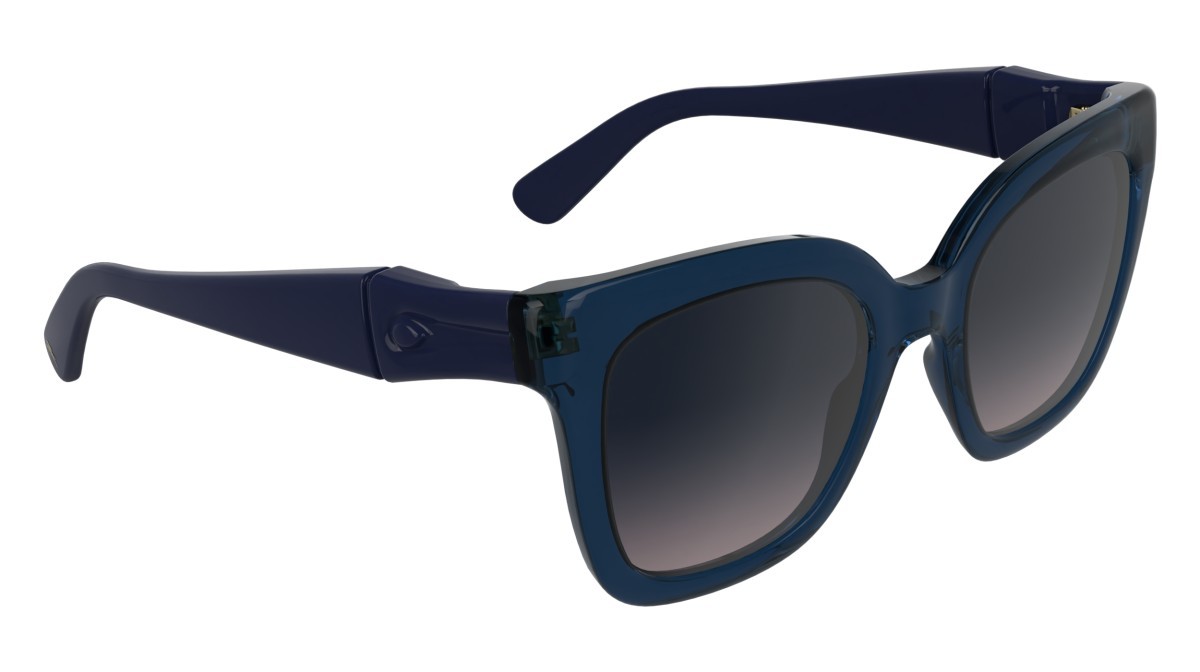 Occhiali da sole Longchamp LO793S (400) colore transparent blue forma rettangolare lenti gradient blue rose