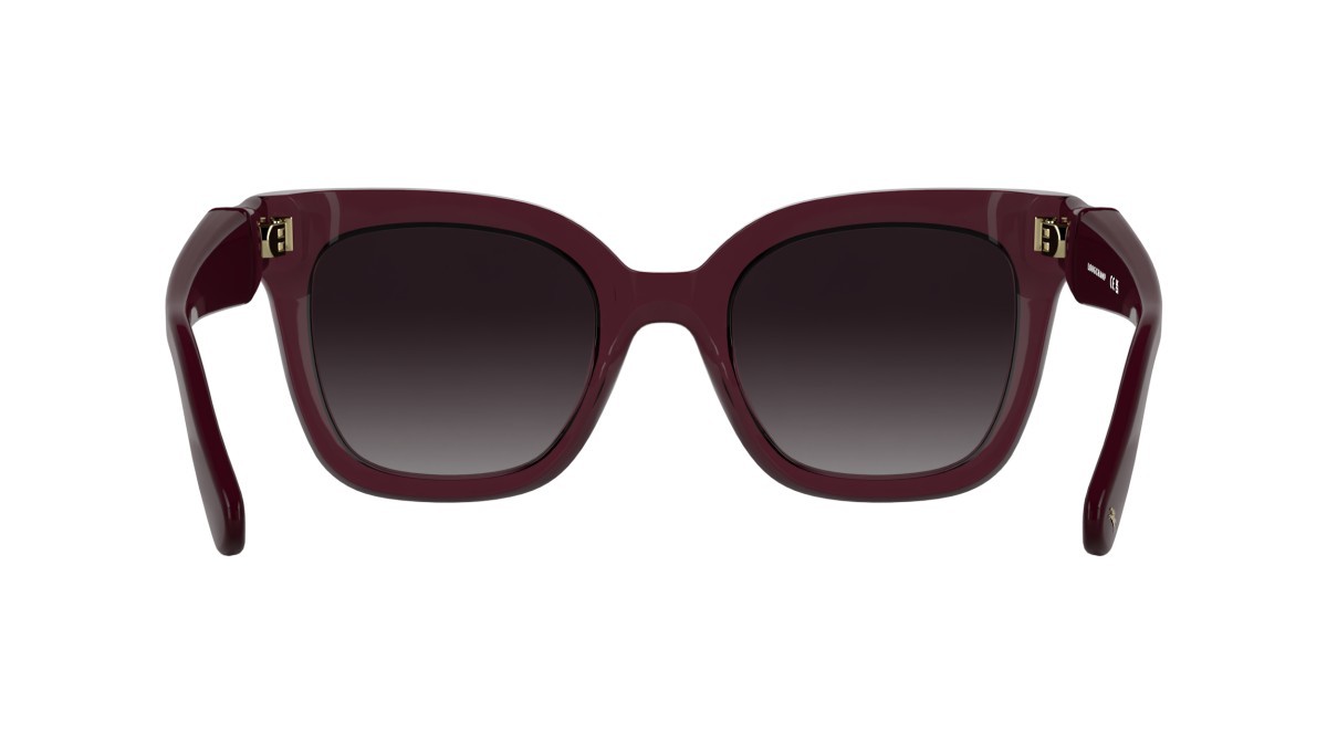 Occhiali da sole Longchamp LO793S (601) colore transparent burgundy forma rettangolare lenti gradient burgundy