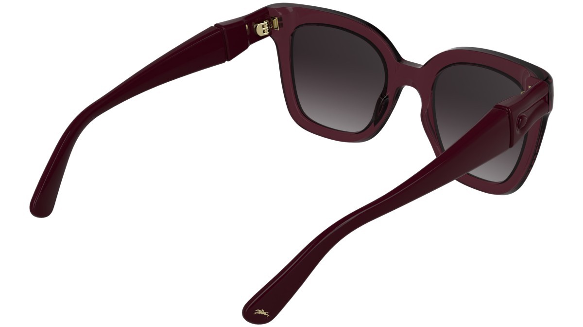 Occhiali da sole Longchamp LO793S (601) colore transparent burgundy forma rettangolare lenti gradient burgundy