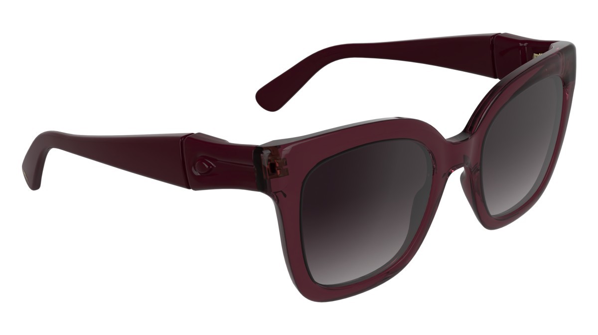 Occhiali da sole Longchamp LO793S (601) colore transparent burgundy forma rettangolare lenti gradient burgundy